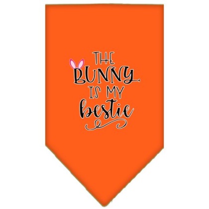 Bunny is my Bestie Screen Print Bandana Orange Large