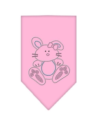 Bunny Rhinestone Bandana Light Pink Large