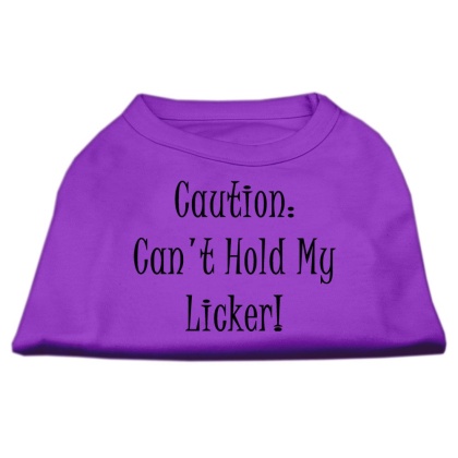 Can't Hold My Licker Screen Print Shirts Purple Lg