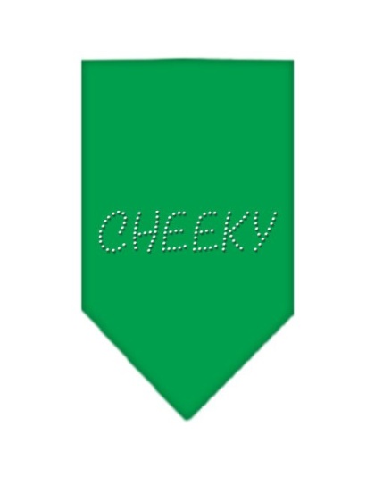 Cheeky Rhinestone Bandana Emerald Green Large