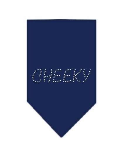 Cheeky Rhinestone Bandana Navy Blue large