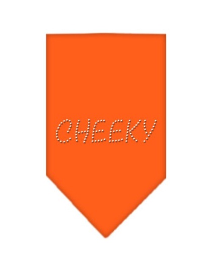 Cheeky Rhinestone Bandana Orange Large