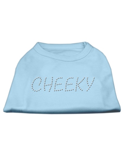 Cheeky Rhinestone Shirt Baby Blue L