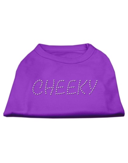 Cheeky Rhinestone Shirt Purple L