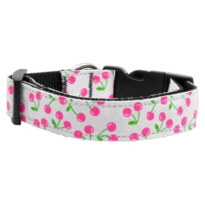 Cherries Nylon Collar White Large