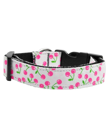 Cherries Nylon Collar White Large