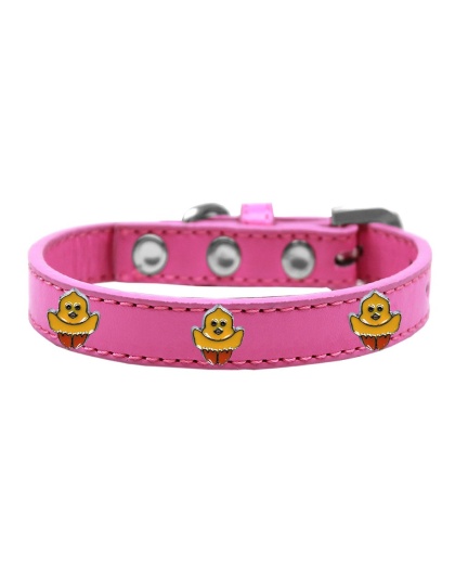 Chickadee Widget Dog Collar Bright Pink Size 10