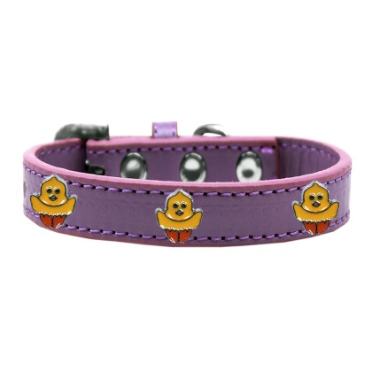 Chickadee Widget Dog Collar Lavender Size 10