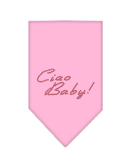 Ciao Baby Rhinestone Bandana Light Pink Large