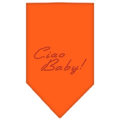 Ciao Baby Rhinestone Bandana Orange Large