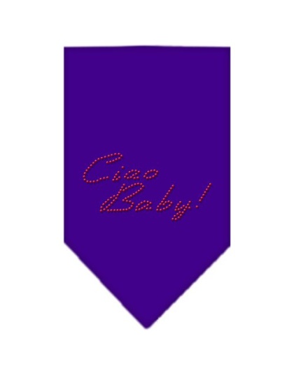 Ciao Baby Rhinestone Bandana Purple Large