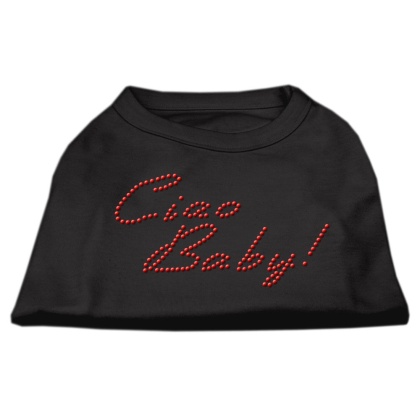 Ciao Baby Rhinestone Shirts Black L