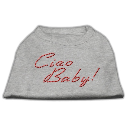 Ciao Baby Rhinestone Shirts Grey L