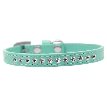 Clear Crystal Size 10 Aqua Puppy Collar