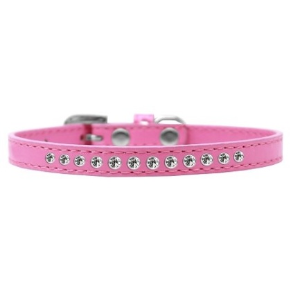 Clear Crystal Size 10 Bright Pink Puppy Collar