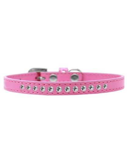 Clear Crystal Size 10 Bright Pink Puppy Collar