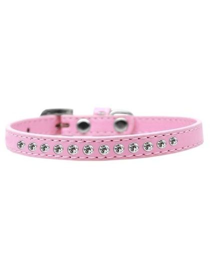 Clear Crystal Size 10 Light Pink Puppy Collar