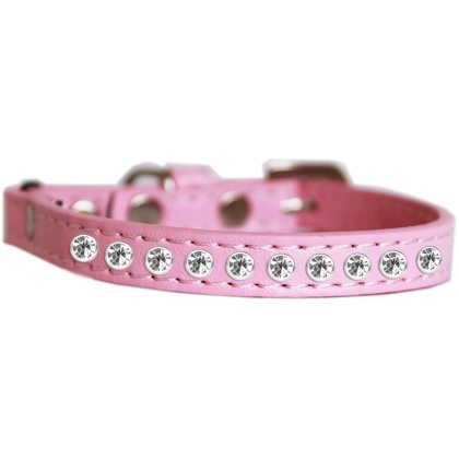 Clear Jewel Cat safety collar Light Pink Size 10