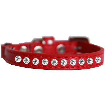 Clear Jewel Cat safety collar Red Size 10