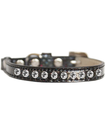 Clear Jewel Ice Cream Cat safety collar Black Size 10