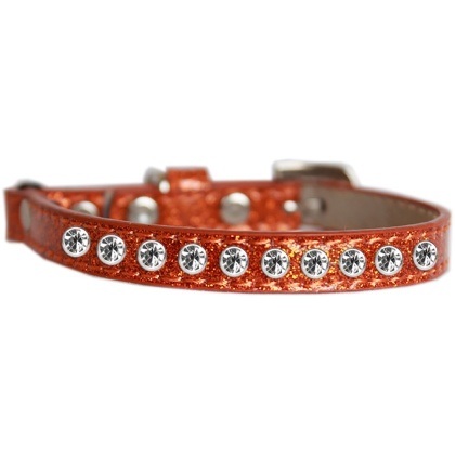 Clear Jewel Ice Cream Cat safety collar Orange Size 10