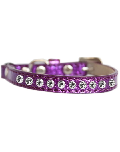 Clear Jewel Ice Cream Cat safety collar Purple Size 10