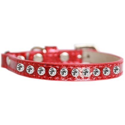 Clear Jewel Ice Cream Cat safety collar Red Size 10