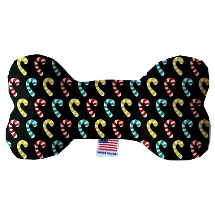 Colorful Candy Canes 6 inch Bone Dog Toy