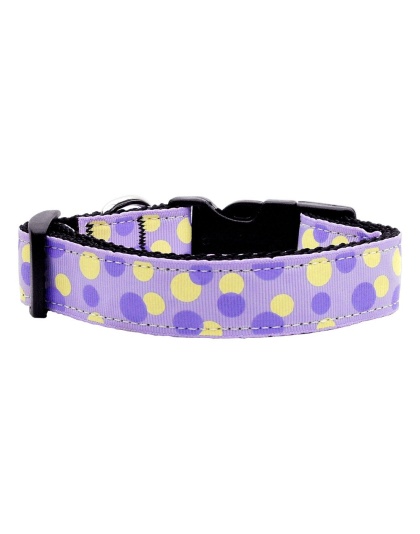 Confetti Dots Nylon Collar Lavender Large