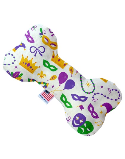 Confetti Fleur de Lis Mardi Gras 10 inch Bone Dog Toy