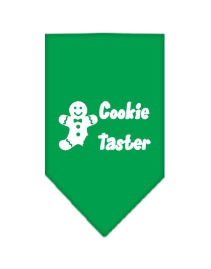 Cookie Taster Screen Print Bandana Emerald Green Large