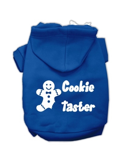 Cookie Taster Screen Print Pet Hoodies Blue Size Lg