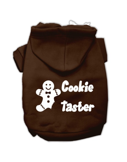 Cookie Taster Screen Print Pet Hoodies Brown Size Lg