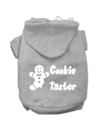 Cookie Taster Screen Print Pet Hoodies Grey Size Lg