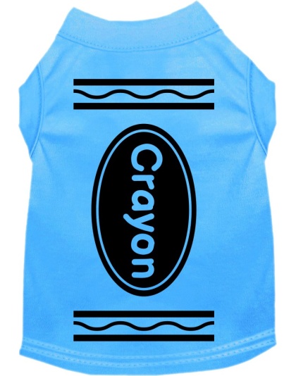 Crayon Costume Screen Print Dog Shirt Bermuda Blue Size XS