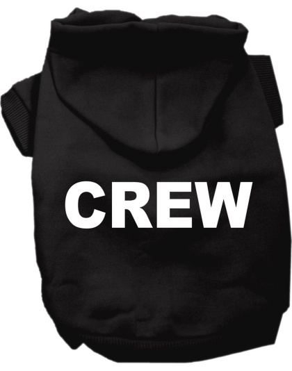 Crew Costume Screen Print Dog Hoodie Black Size XS
