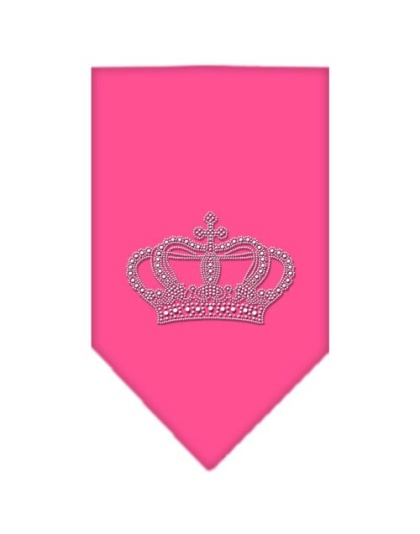 Crown Rhinestone Bandana Bright Pink Large