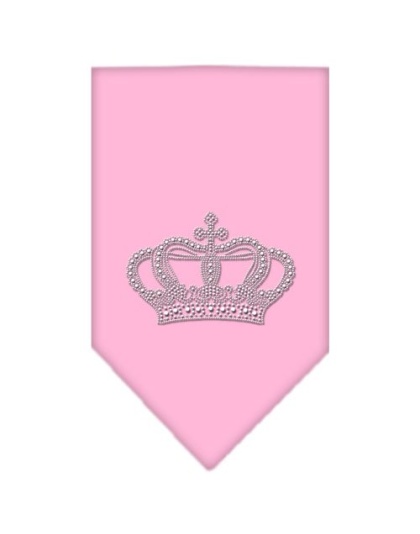 Crown Rhinestone Bandana Light Pink Large