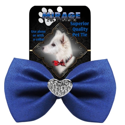 Crystal Heart Widget Pet Bowtie Blue