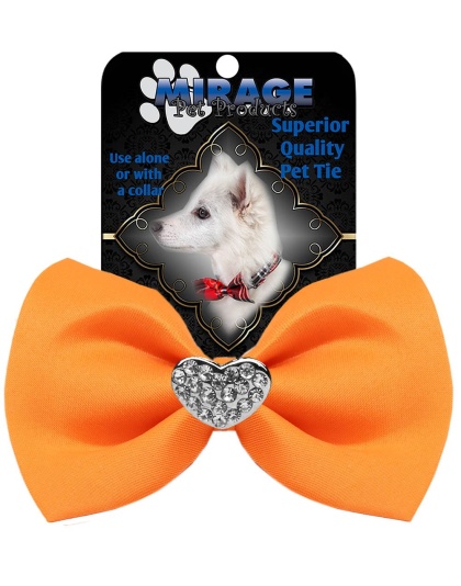 Crystal Heart Widget Pet Bowtie Orange