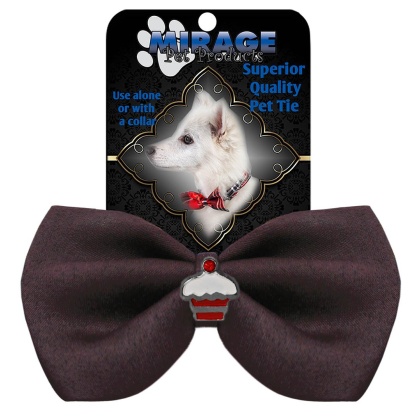 Cupcake Widget Pet Bowtie Brown