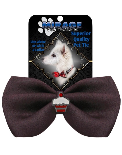 Cupcake Widget Pet Bowtie Brown