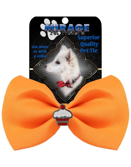 Cupcake Widget Pet Bowtie Orange