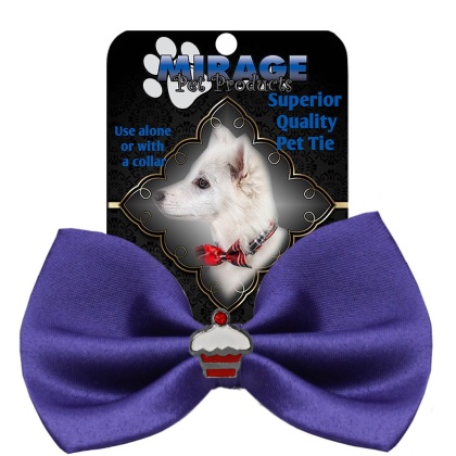 Cupcake Widget Pet Bowtie Purple