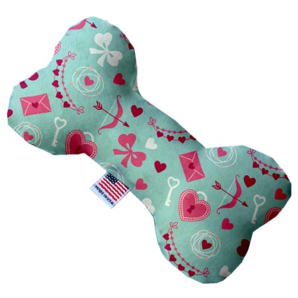 Cupid's Love 10 inch Canvas Bone Dog Toy