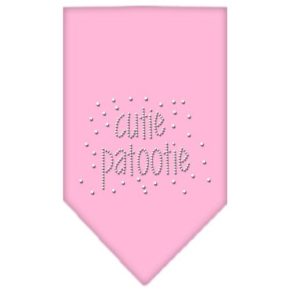 Cutie Patootie Rhinestone Bandana Light Pink Large