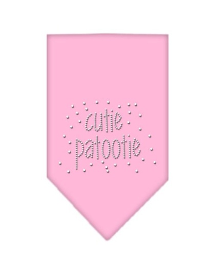 Cutie Patootie Rhinestone Bandana Light Pink Large