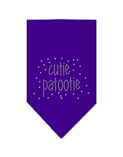 Cutie Patootie Rhinestone Bandana Purple Large