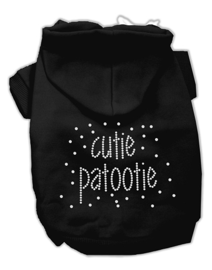 Cutie Patootie Rhinestone Hoodies Black L