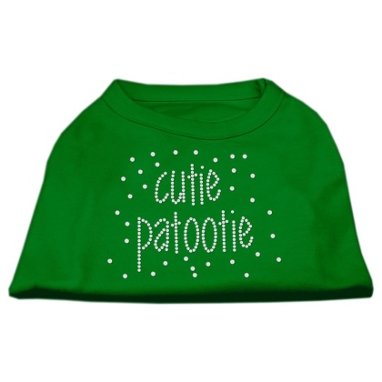 Cutie Patootie Rhinestone Shirts Emerald Green Lg